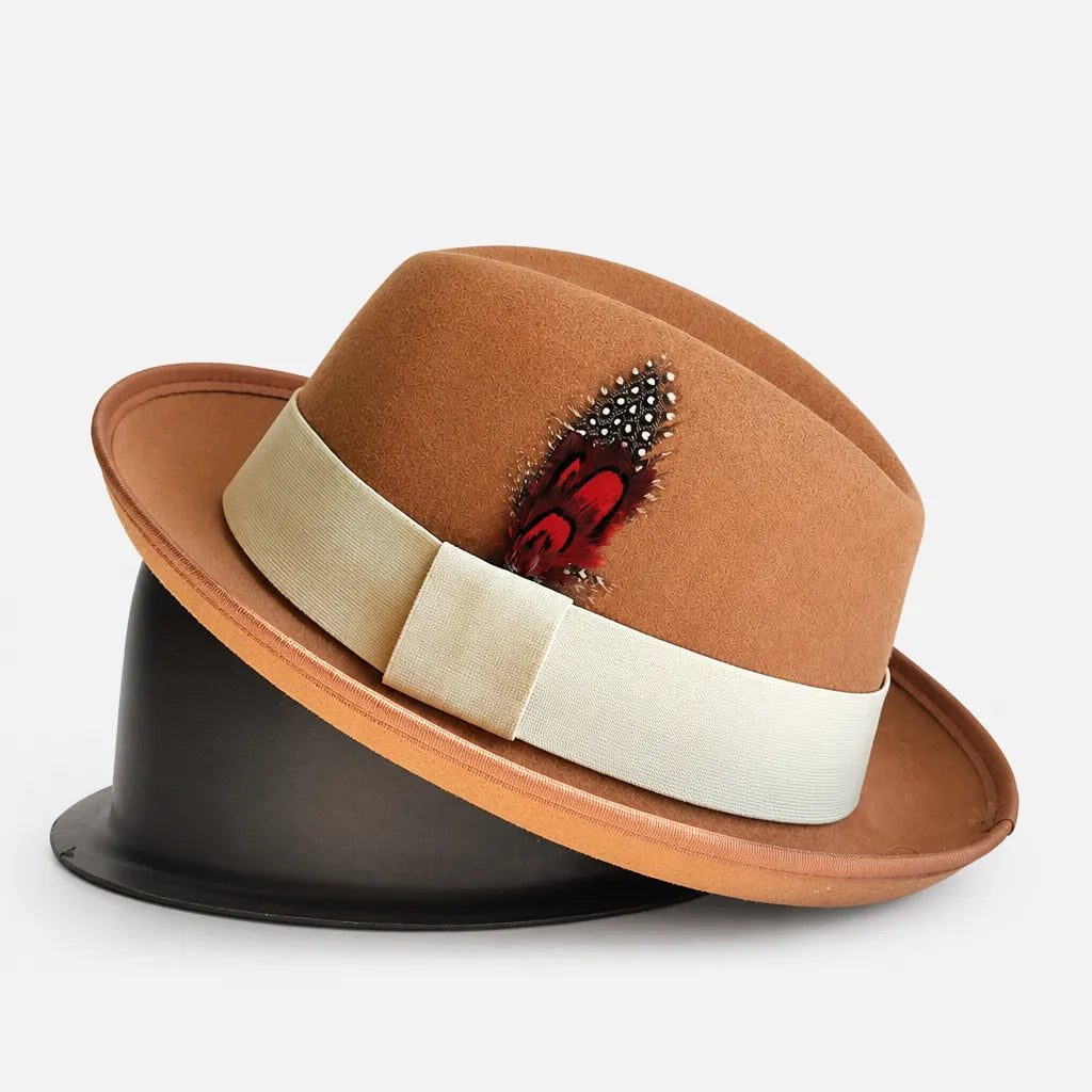Chapeau Feutre Homme - Plume Style Gentleman Vintage