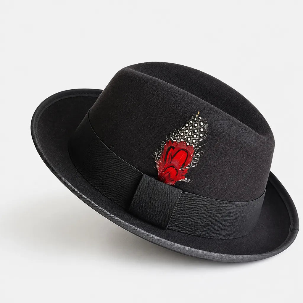 Chapeau Feutre Homme - Plume Style Gentleman Vintage