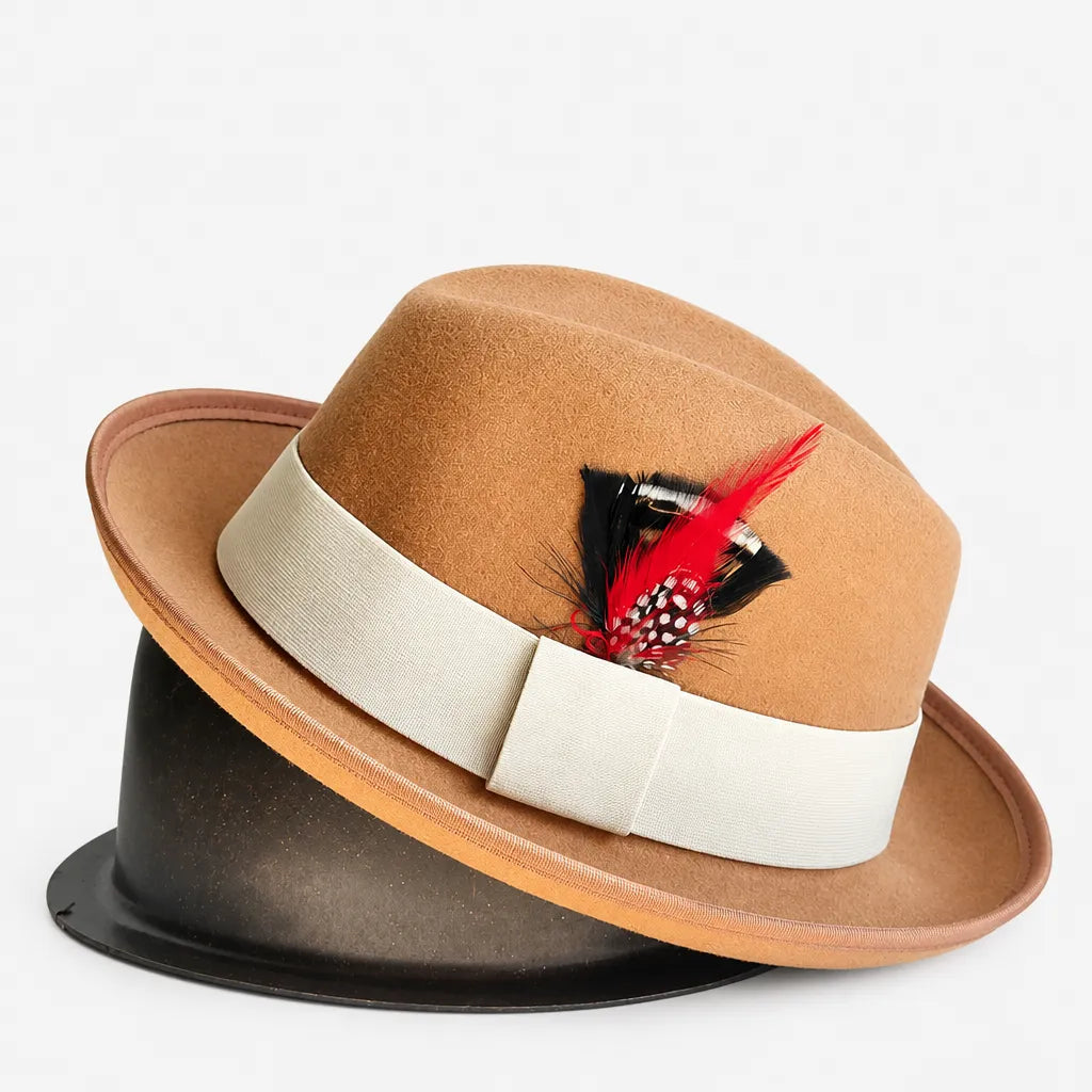 Chapeau Feutre Homme - Plume Style Gentleman Vintage