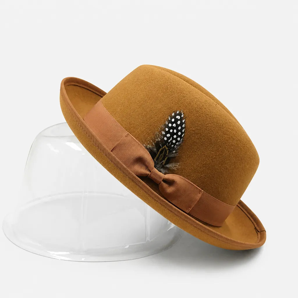 Chapeau Feutre Homme - Plume Style Gentleman Vintage