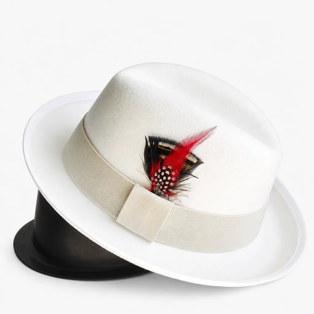 Chapeau Feutre Homme - Plume Style Gentleman Vintage
