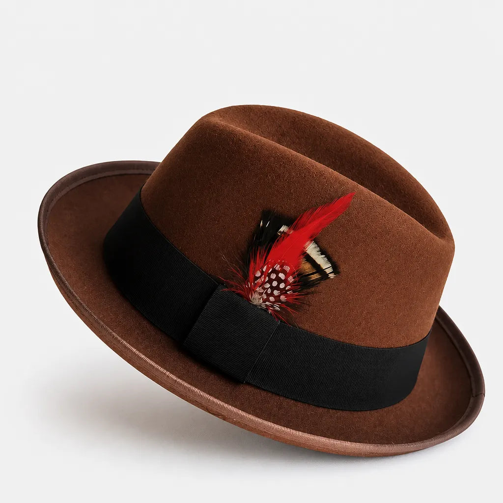 Chapeau Feutre Homme - Plume Style Gentleman Vintage