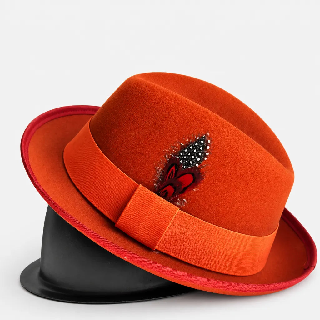 Chapeau Feutre Homme - Plume Style Gentleman Vintage