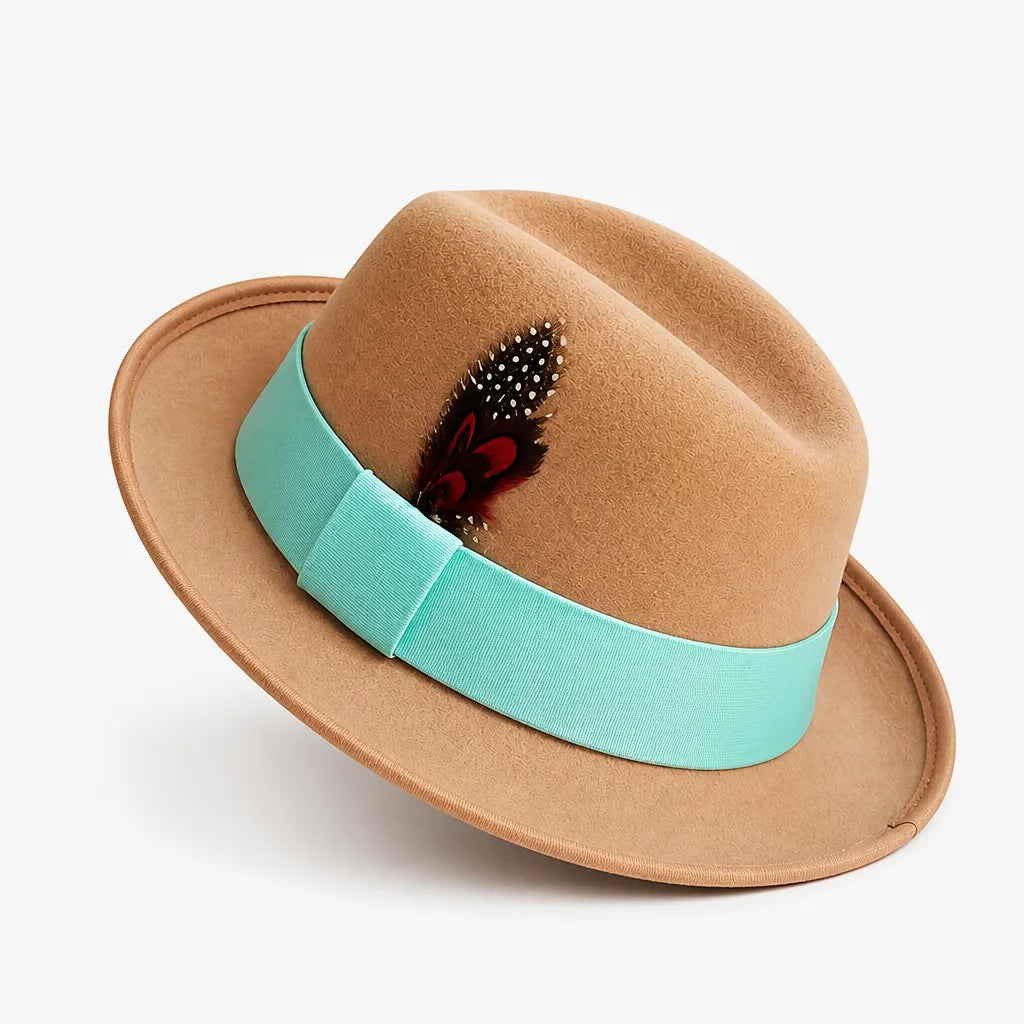 Chapeau Feutre Homme - Plume Style Gentleman Vintage