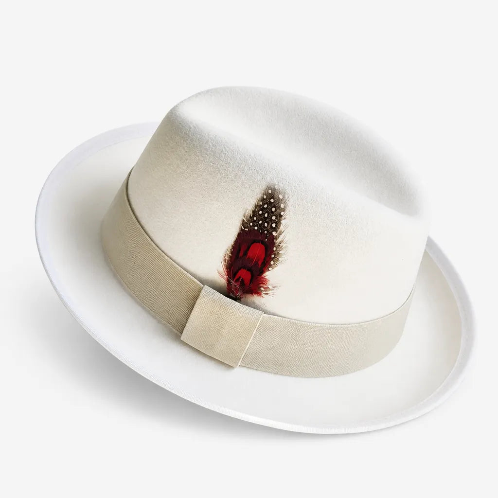 Chapeau Feutre Homme - Plume Style Gentleman Vintage