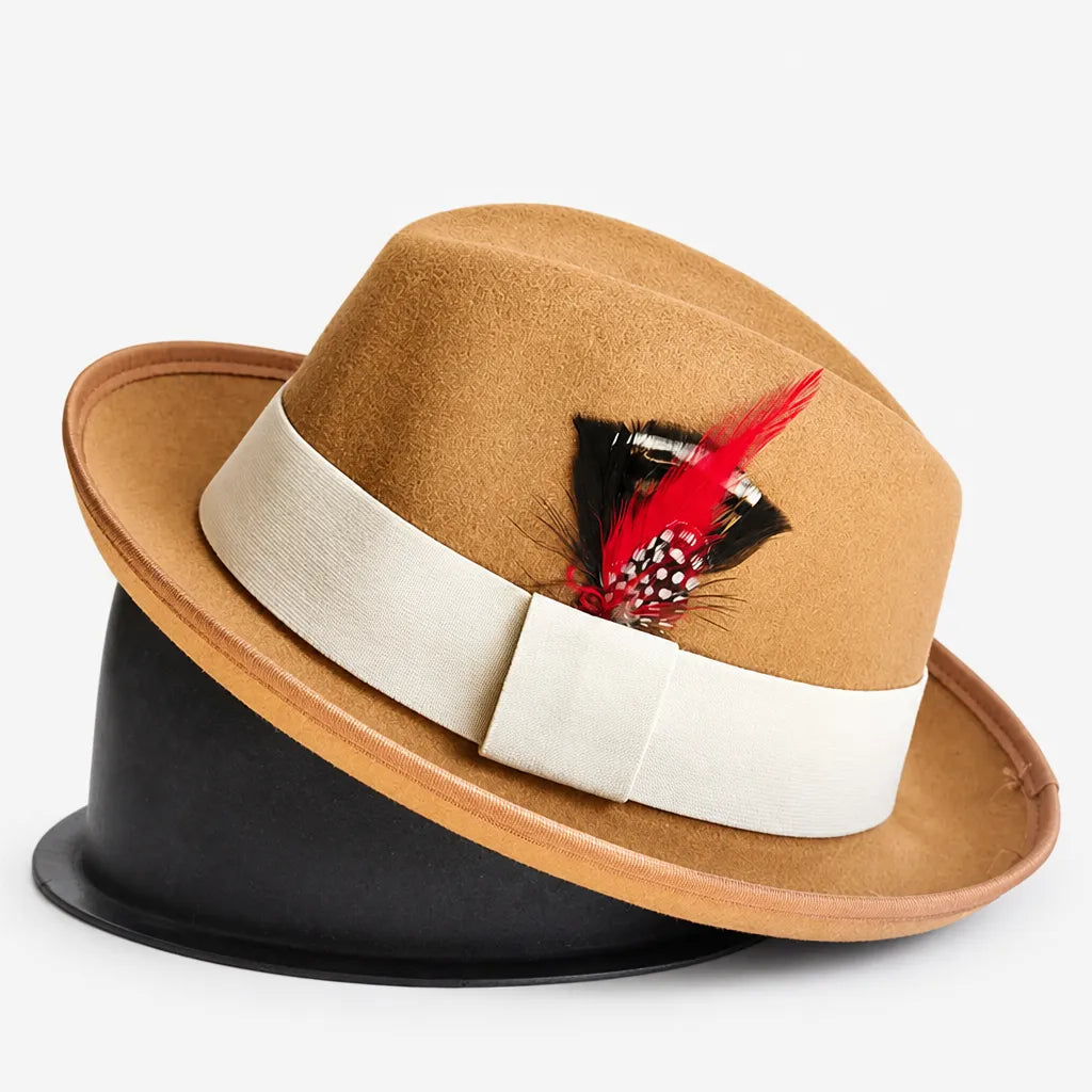 Chapeau Feutre Homme - Plume Style Gentleman Vintage