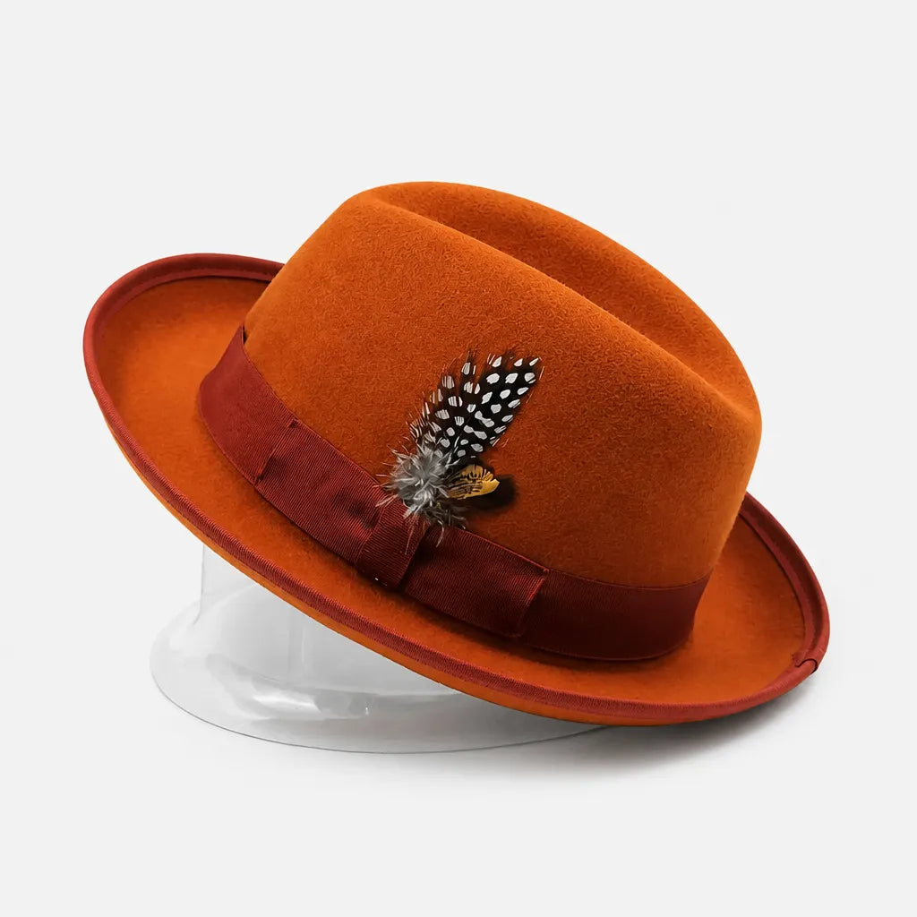 Chapeau Feutre Homme - Plume Style Gentleman Vintage