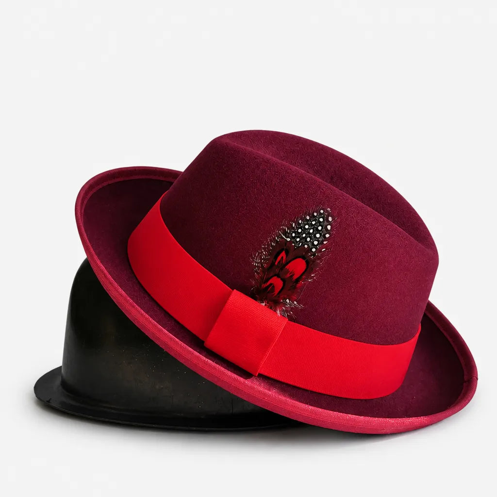 Chapeau Feutre Homme - Plume Style Gentleman Vintage
