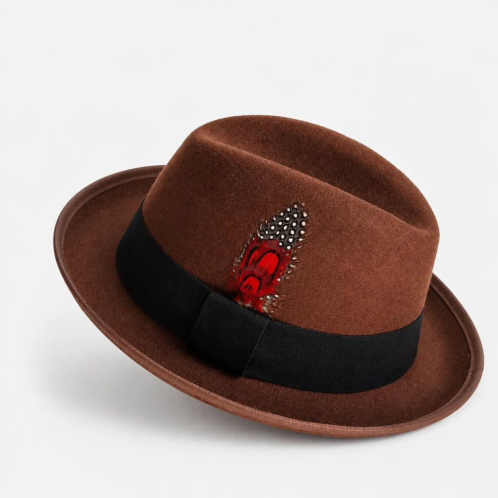 Chapeau Feutre Homme - Plume Style Gentleman Vintage