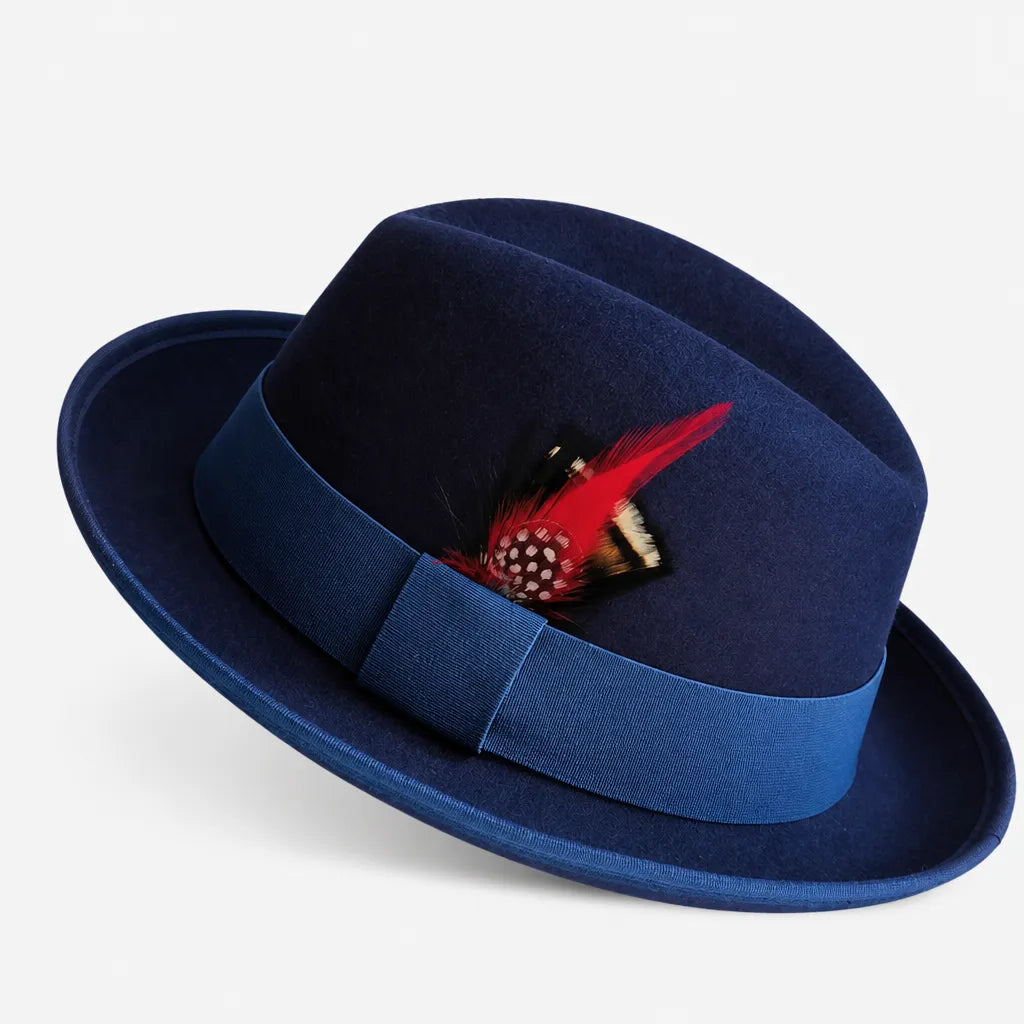 Chapeau Feutre Homme - Plume Style Gentleman Vintage
