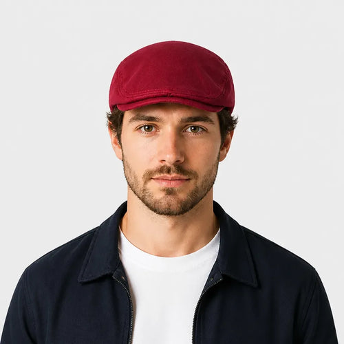 Beret Casquette Plate Homme - Style Artiste avec Doublure Satinee