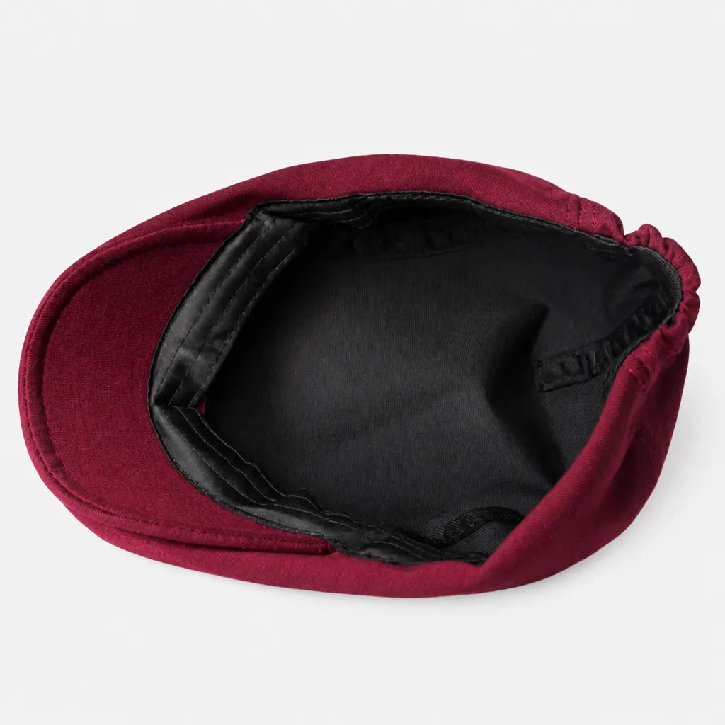 Beret Casquette Plate Homme - Style Artiste avec Doublure Satinee