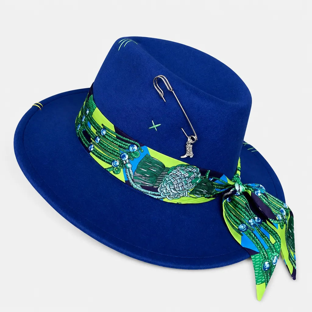 Chapeau Feutre Marron - Fait Main, Panneau Ajustable Unisexe