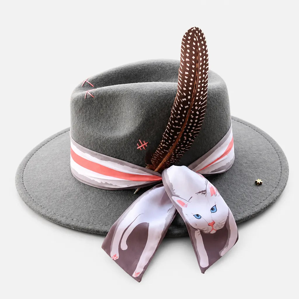 Chapeau Feutre Marron - Fait Main, Panneau Ajustable Unisexe