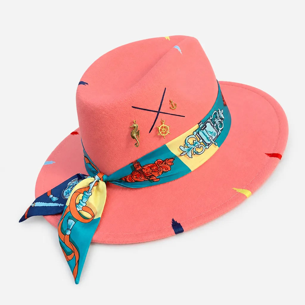 Chapeau Feutre Marron - Fait Main, Panneau Ajustable Unisexe