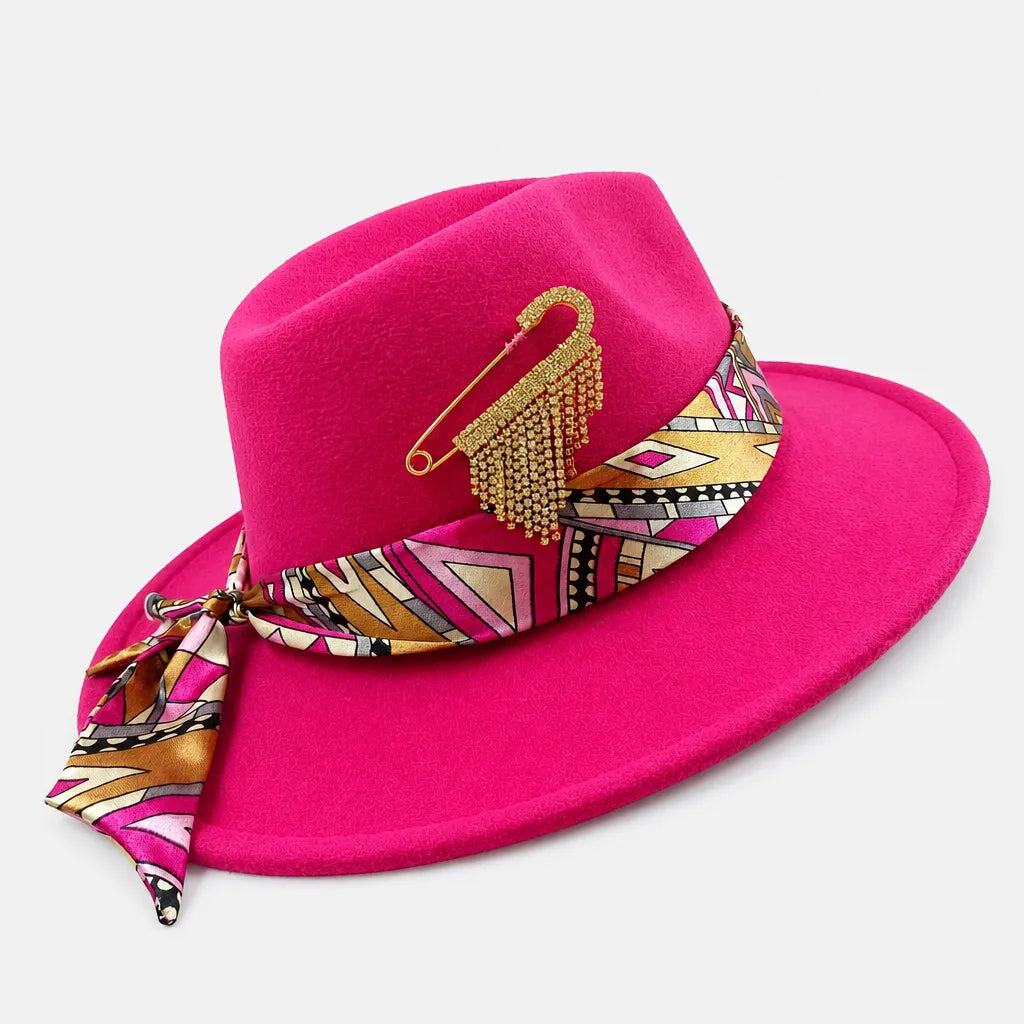 Chapeau Feutre Marron - Fait Main, Panneau Ajustable Unisexe