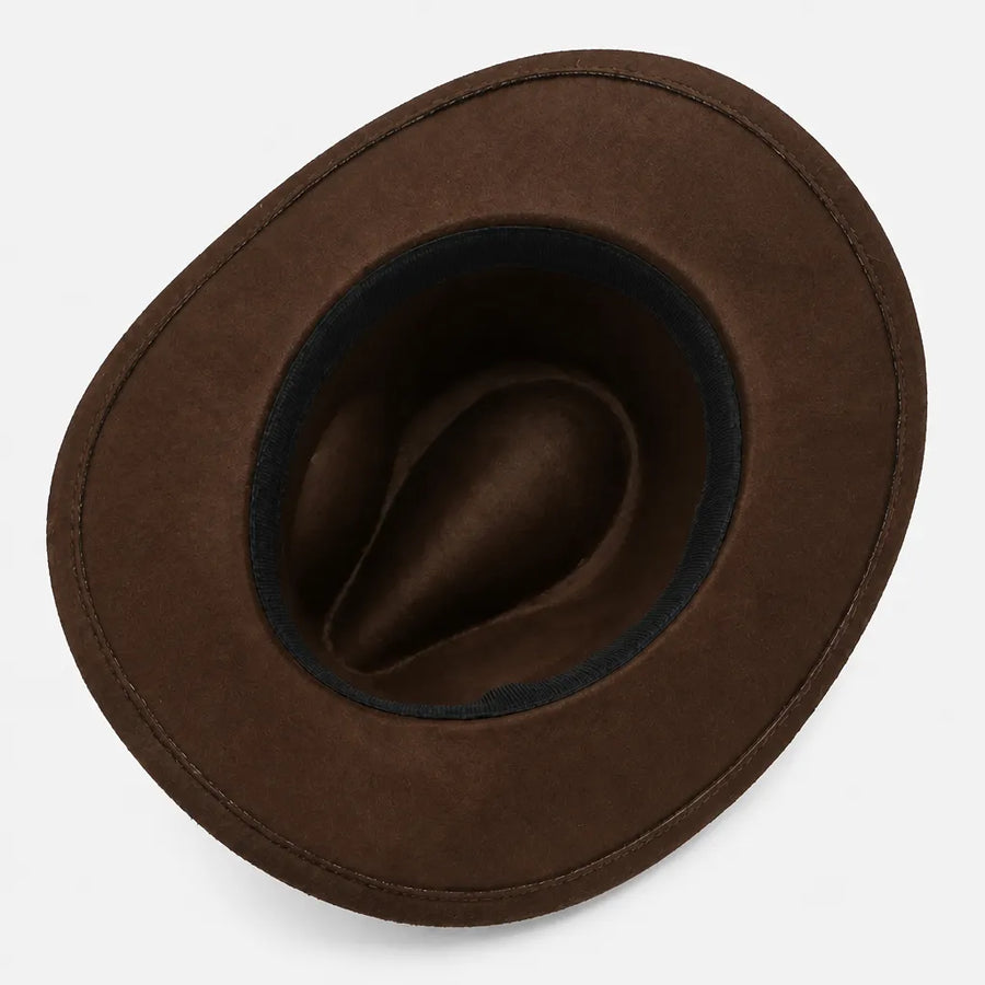 Chapeau Fedora Feutre Homme - Trilby Jazz avec Ceinture