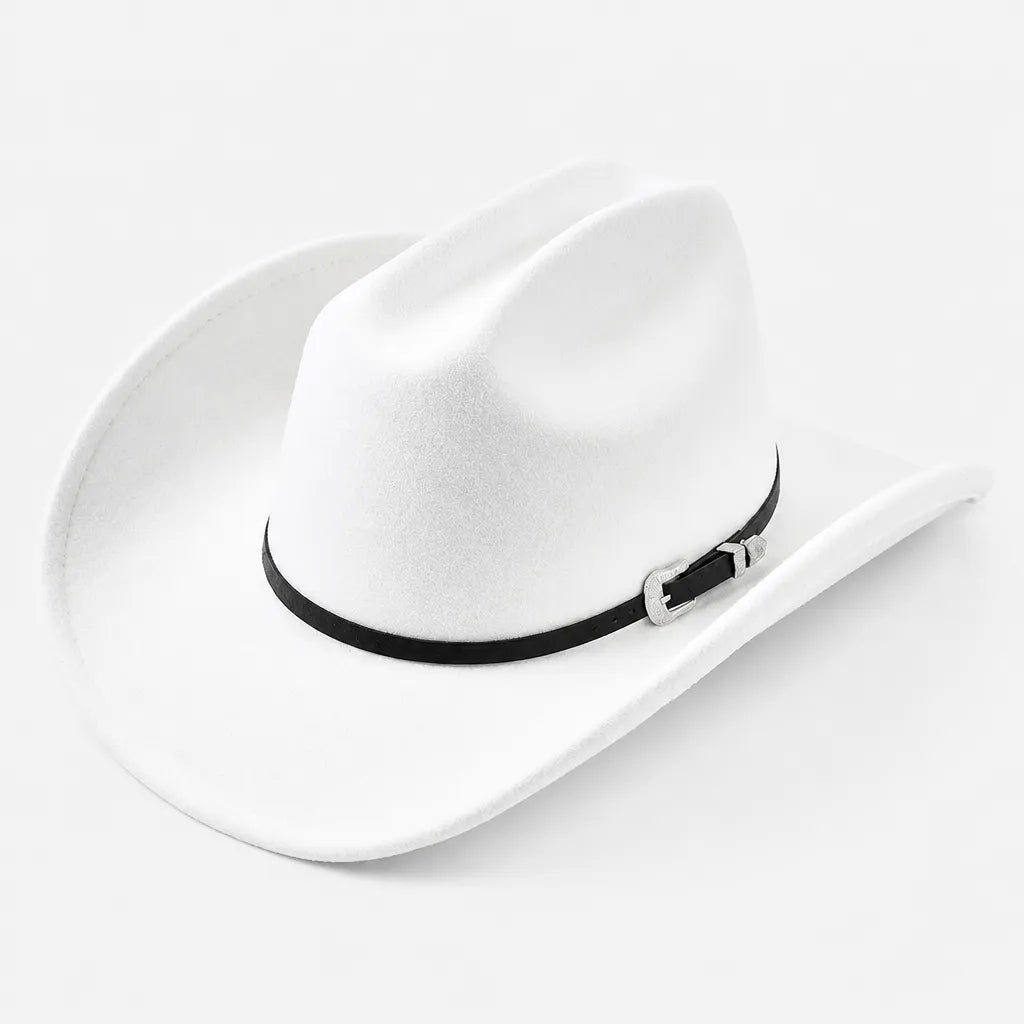 Chapeau Cowboy Western - Feutre a Large Bord Style Gentleman