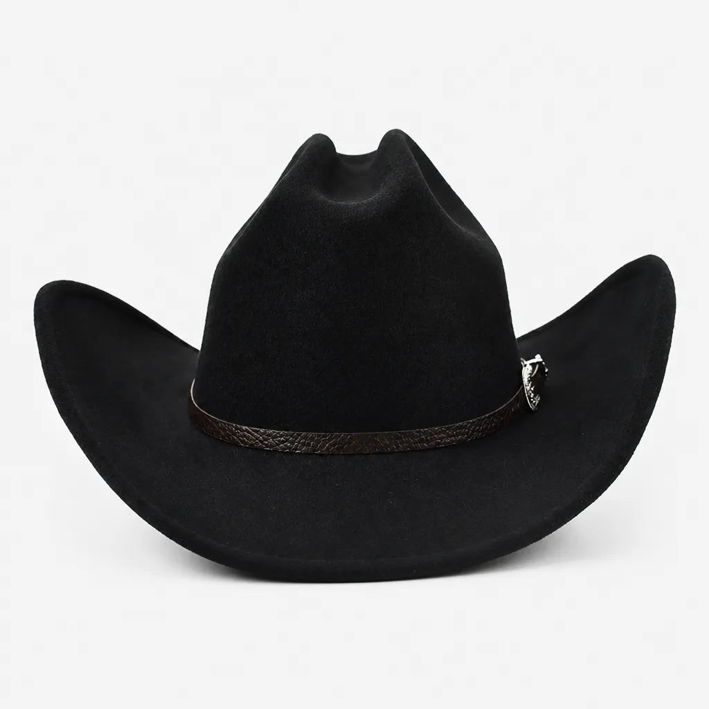 Chapeau Cowboy Western - Feutre a Large Bord Style Gentleman