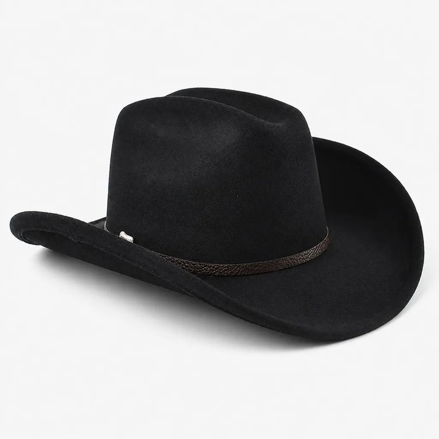 Chapeau Cowboy Western - Feutre a Large Bord Style Gentleman