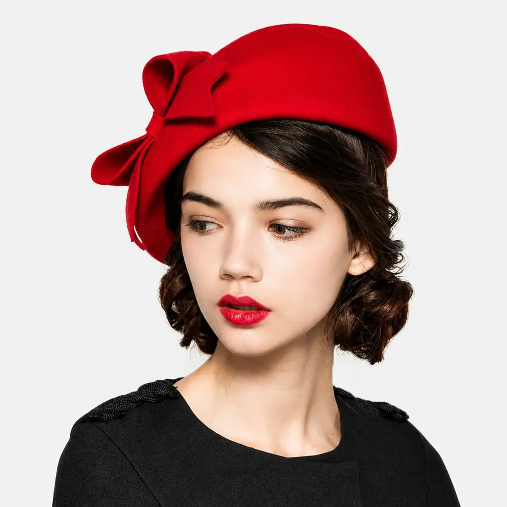 Chapeau Femme pour Mariage - Feutre Noeud Coreen