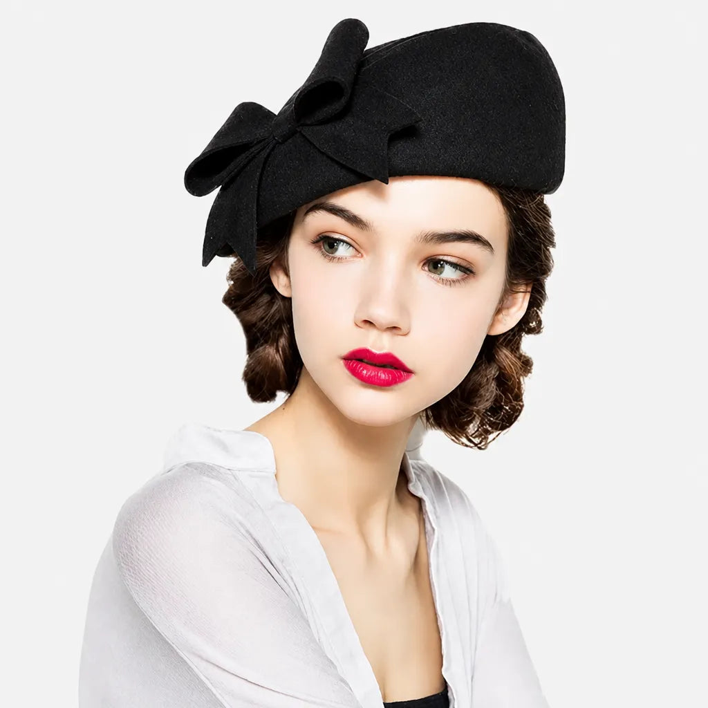 Chapeau Femme pour Mariage - Feutre Noeud Coreen