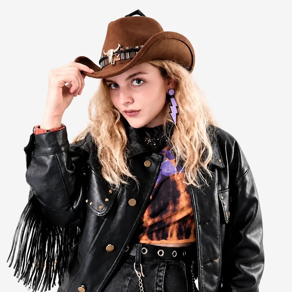 Chapeau Stetson Western - Feutre Large Bord Uni