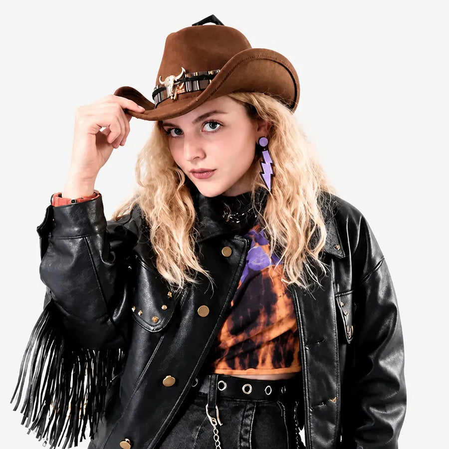 Chapeau Stetson Western - Feutre Large Bord Uni