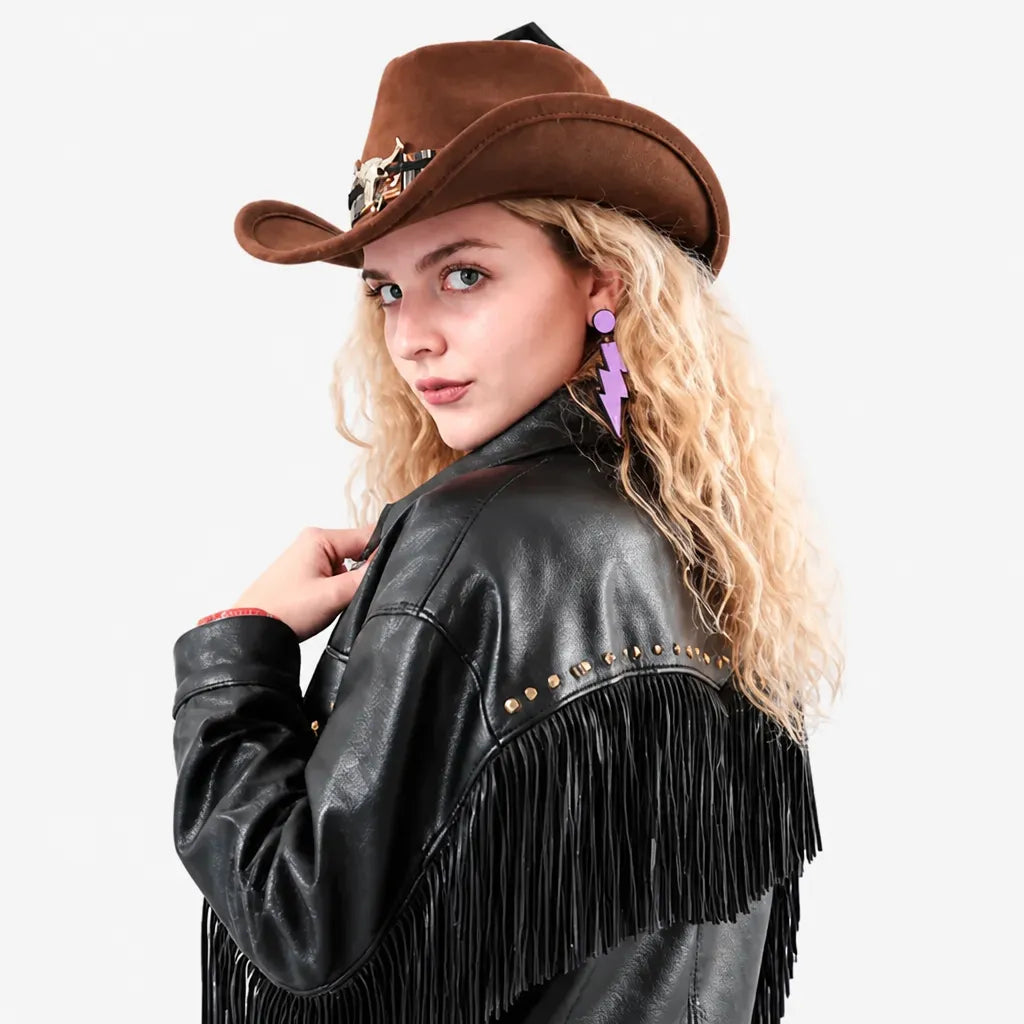 Chapeau Stetson Western - Feutre Large Bord Uni