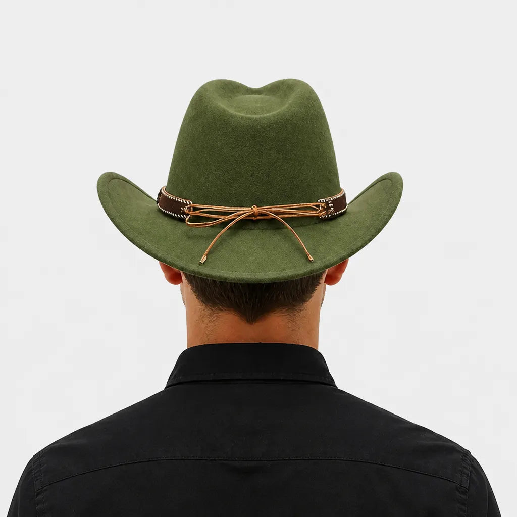 Chapeau Fedora Feutre Homme - Trilby Jazz avec Ceinture