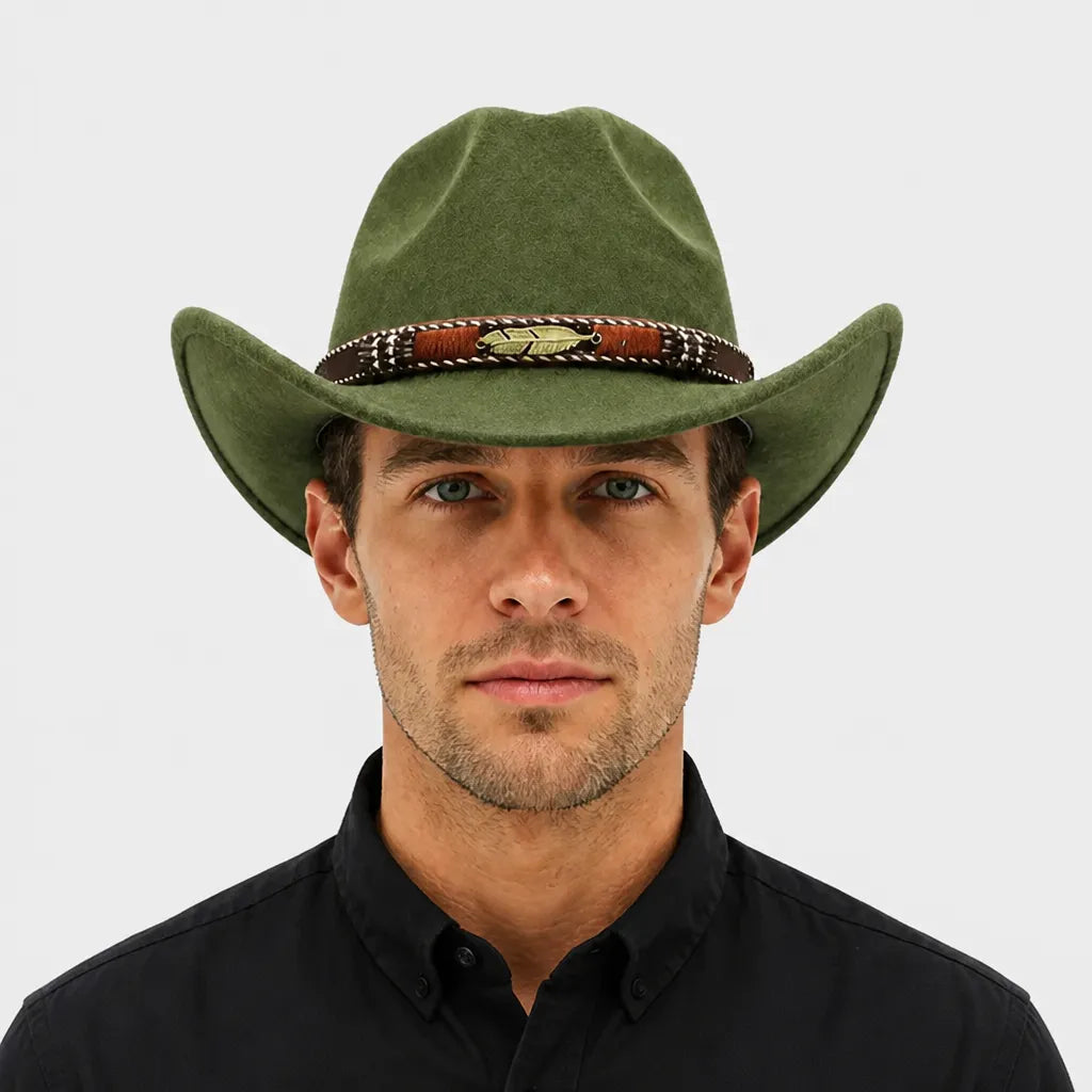 Chapeau Fedora Feutre Homme - Trilby Jazz avec Ceinture