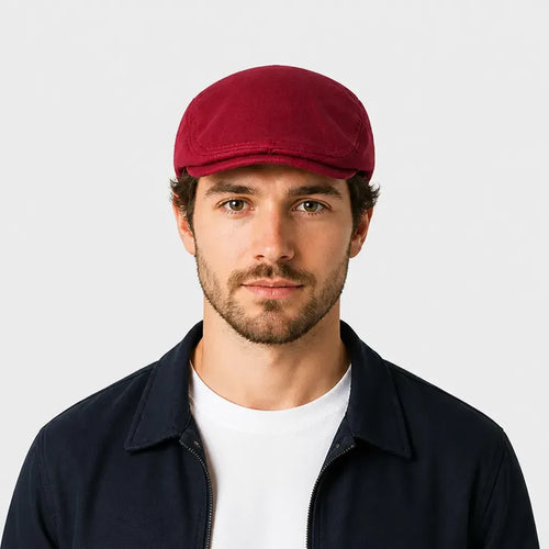 La boîte à chapeaux Beret Casquette Plate Homme - Style Artiste avec Doublure Satinee