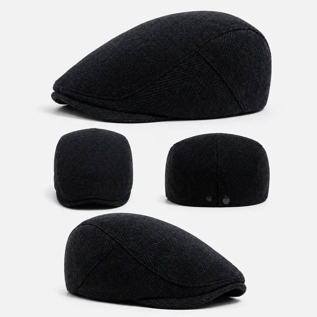 La boîte à chapeaux Beret Chevron - Grand Format Chaud pour Homme et Femme