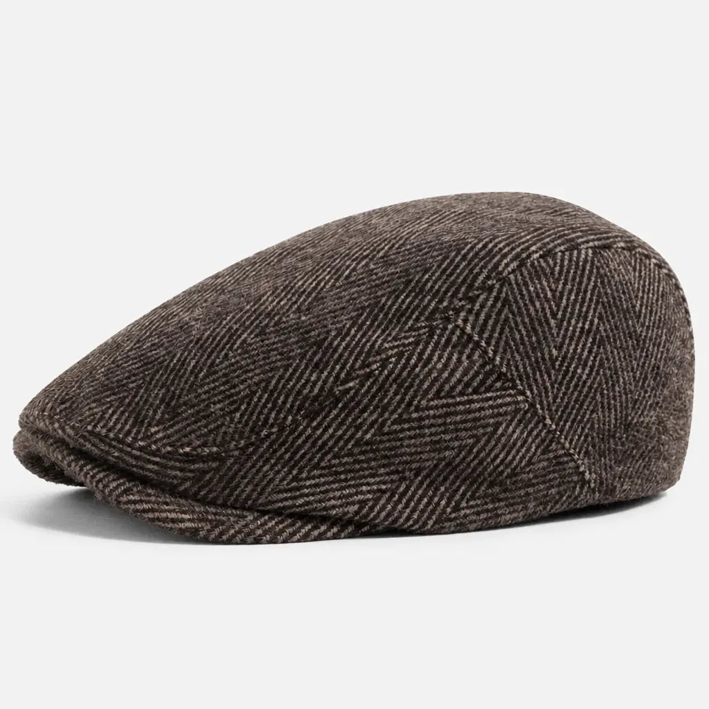La boîte à chapeaux Beret Chevron - Grand Format Chaud pour Homme et Femme