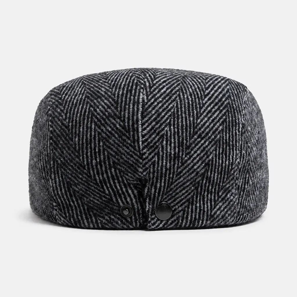 La boîte à chapeaux Beret Chevron - Grand Format Chaud pour Homme et Femme