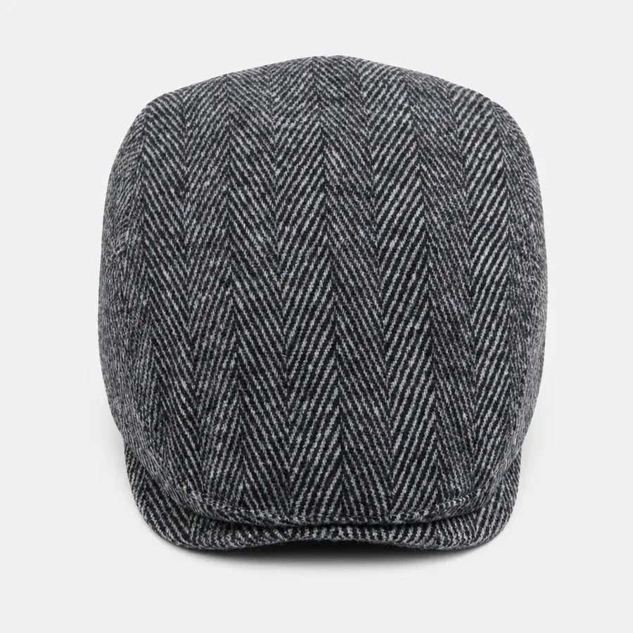 La boîte à chapeaux Beret Chevron - Grand Format Chaud pour Homme et Femme