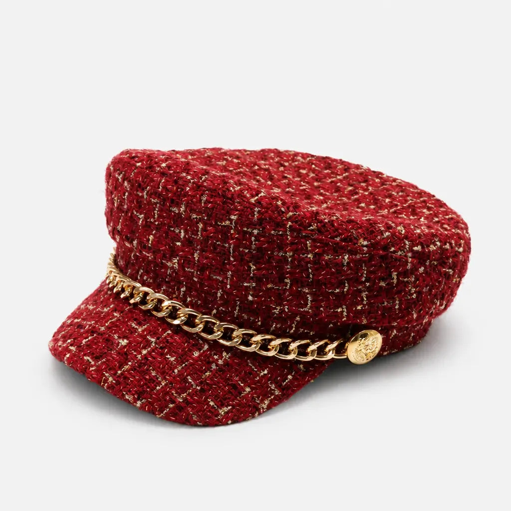 La boîte à chapeaux Beret Femme avec Perle - Chaine Automne-Hiver