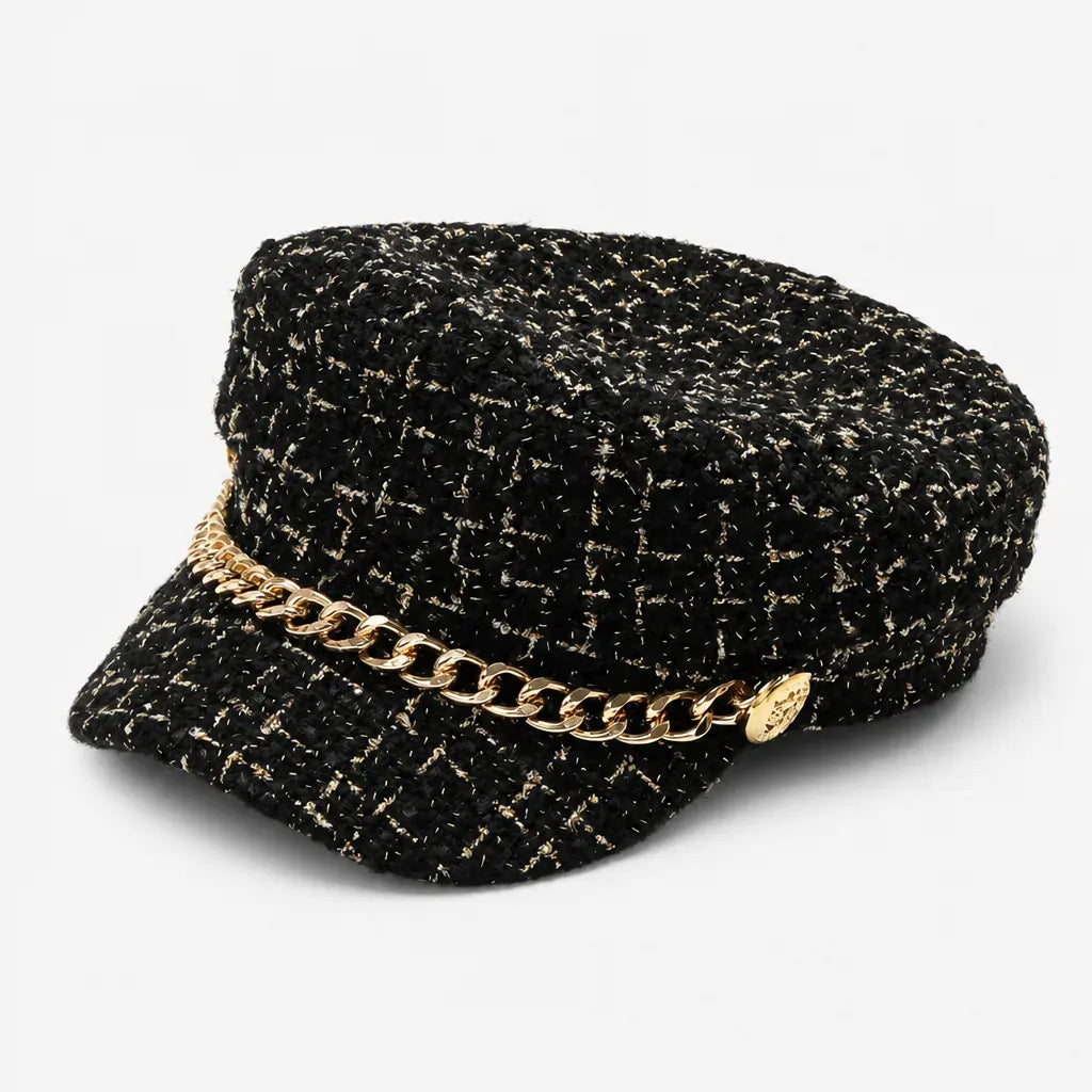 La boîte à chapeaux Beret Femme avec Perle - Chaine Automne-Hiver