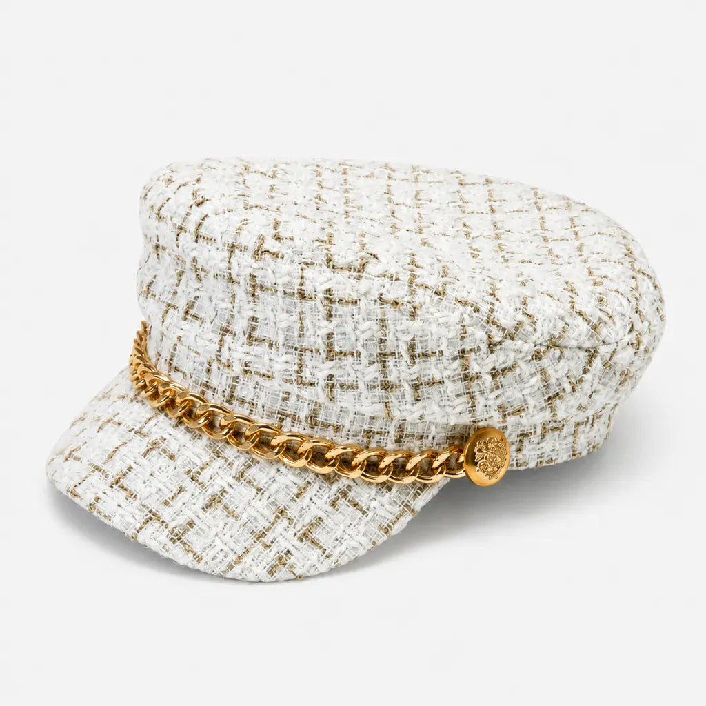 La boîte à chapeaux Beret Femme avec Perle - Chaine Automne-Hiver