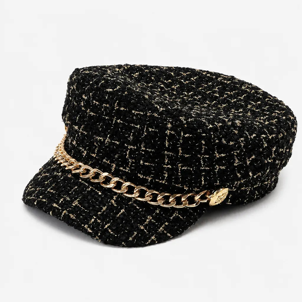 La boîte à chapeaux Beret Femme avec Perle - Chaine Automne-Hiver