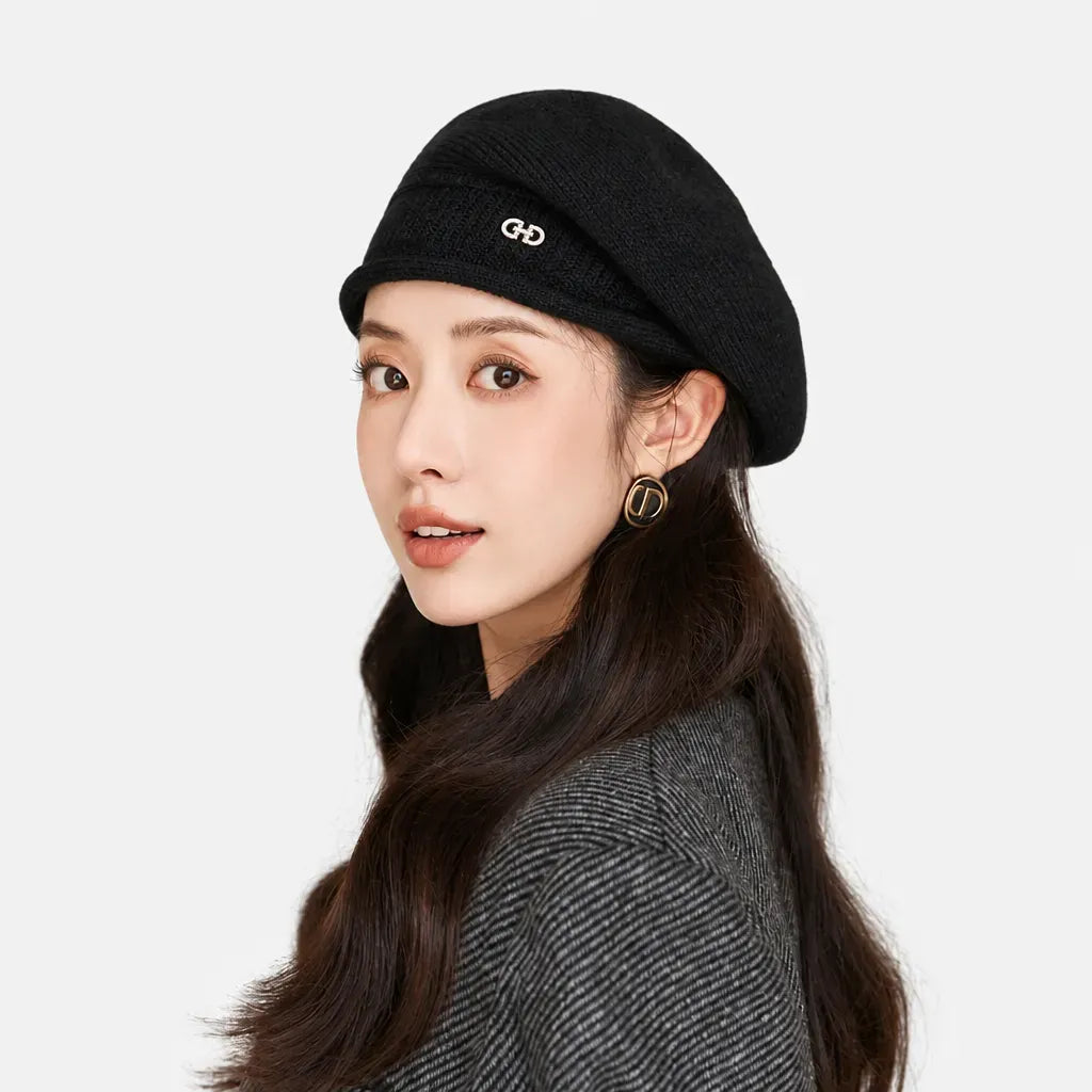 La boîte à chapeaux Beret Femme Tricot - Doux et Extensible pour Hiver