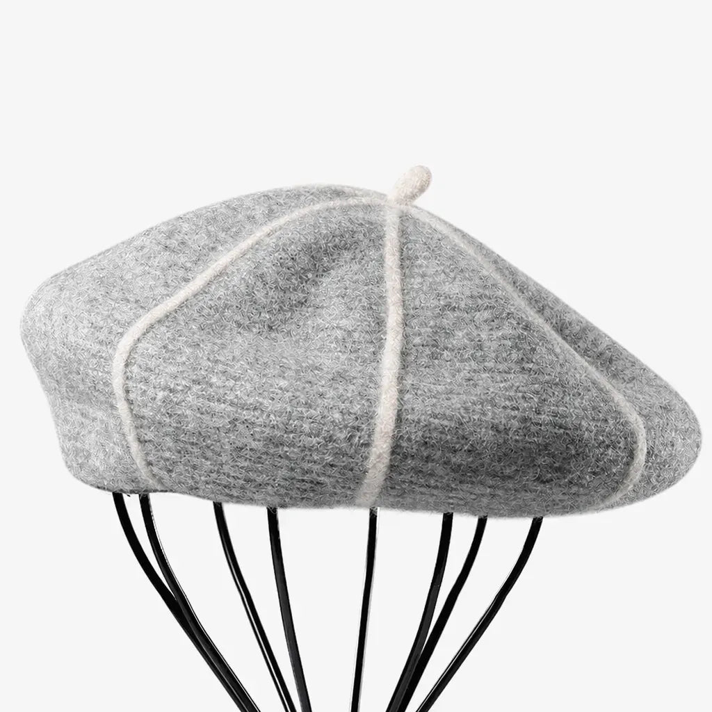 La boîte à chapeaux Bonnet Beret Femme Hiver - Motif Citrouille en Laine