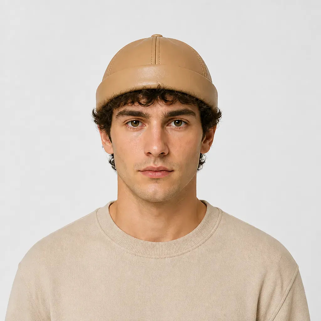 La boîte à chapeaux Casquette Docker - Simili Cuir Streetwear Retro