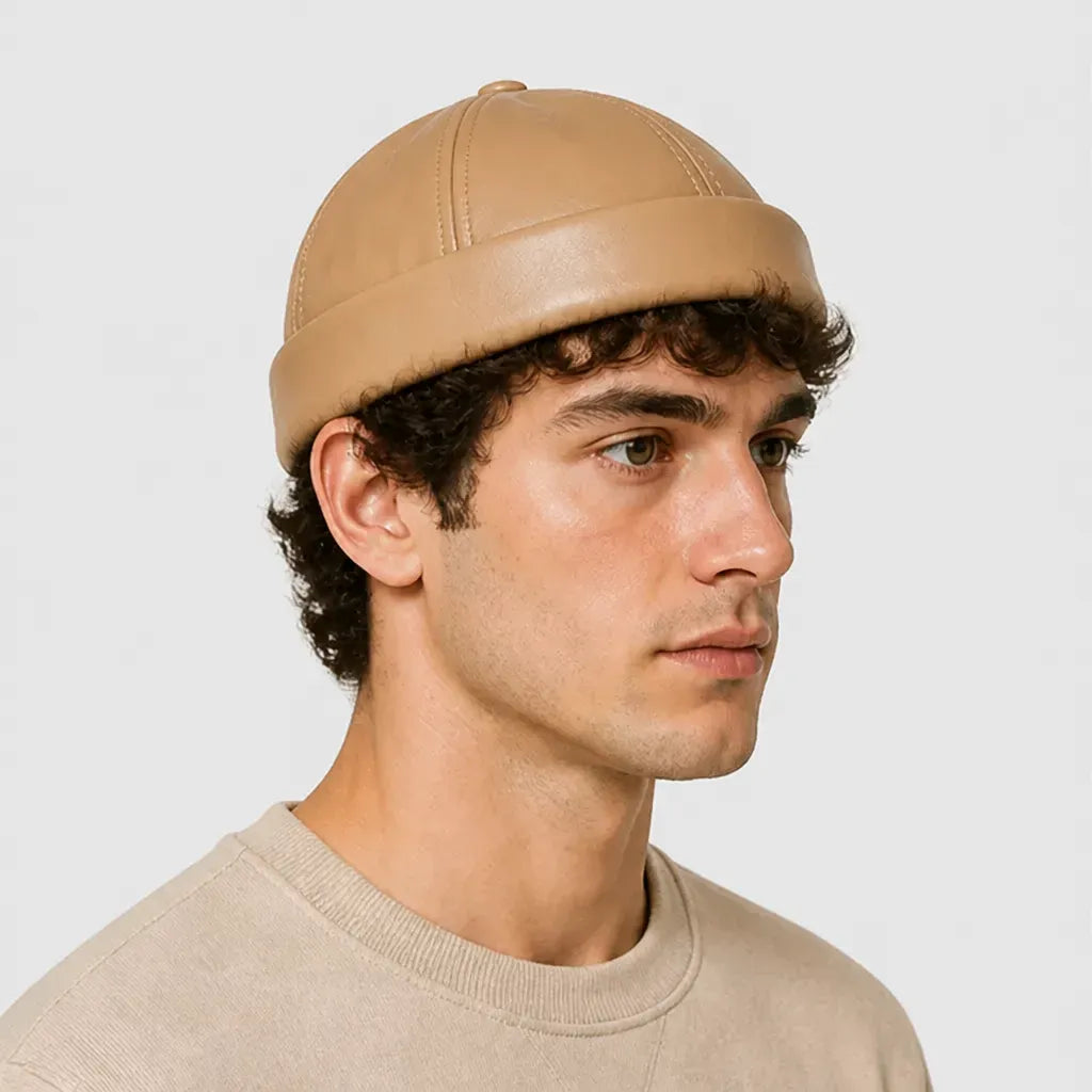 La boîte à chapeaux Casquette Docker - Simili Cuir Streetwear Retro