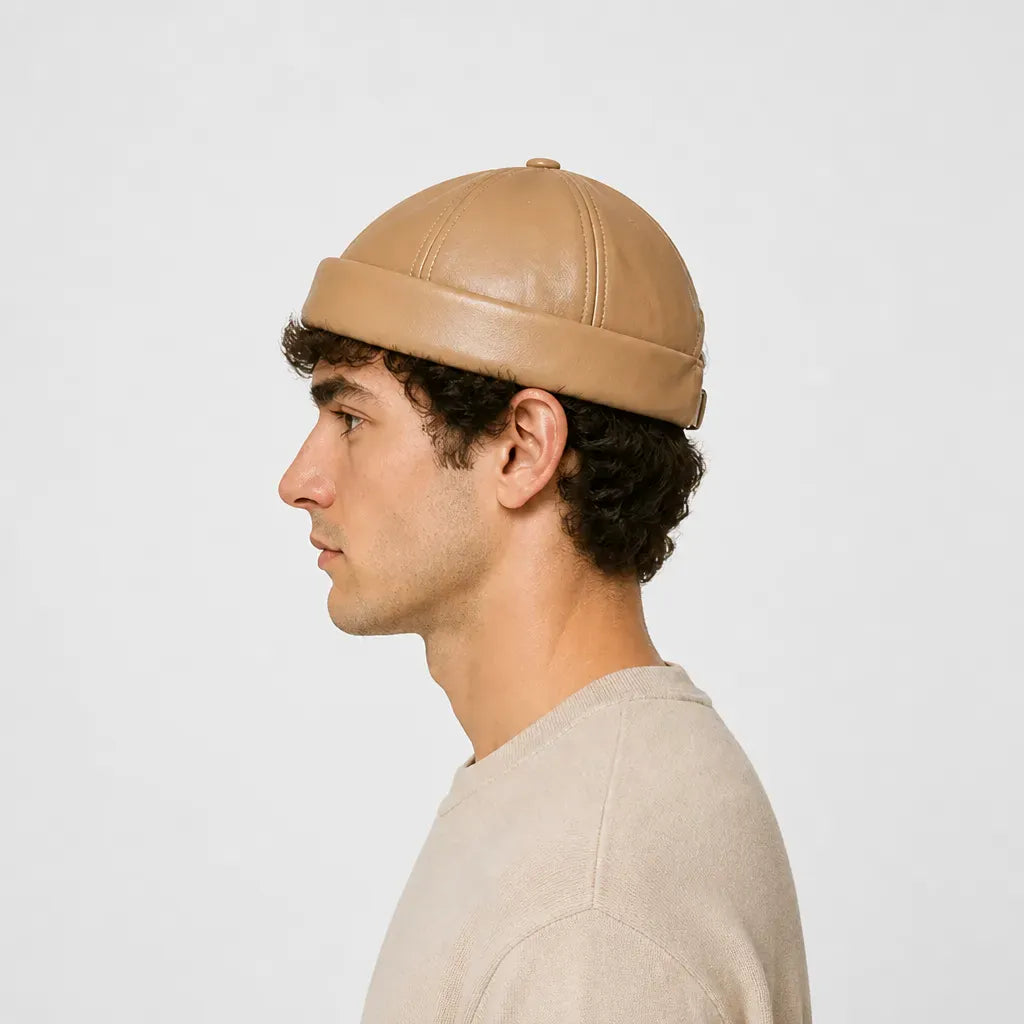 La boîte à chapeaux Casquette Docker - Simili Cuir Streetwear Retro