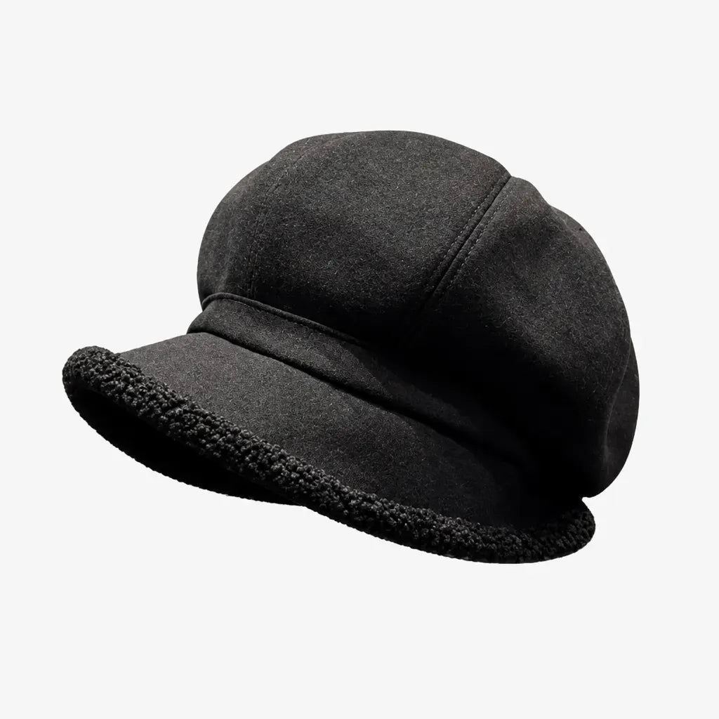 La boîte à chapeaux Casquette Gavroche Femme Velours - Octogonale Retro