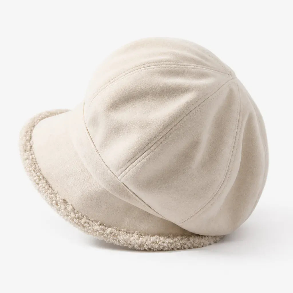 La boîte à chapeaux Casquette Gavroche Femme Velours - Octogonale Retro
