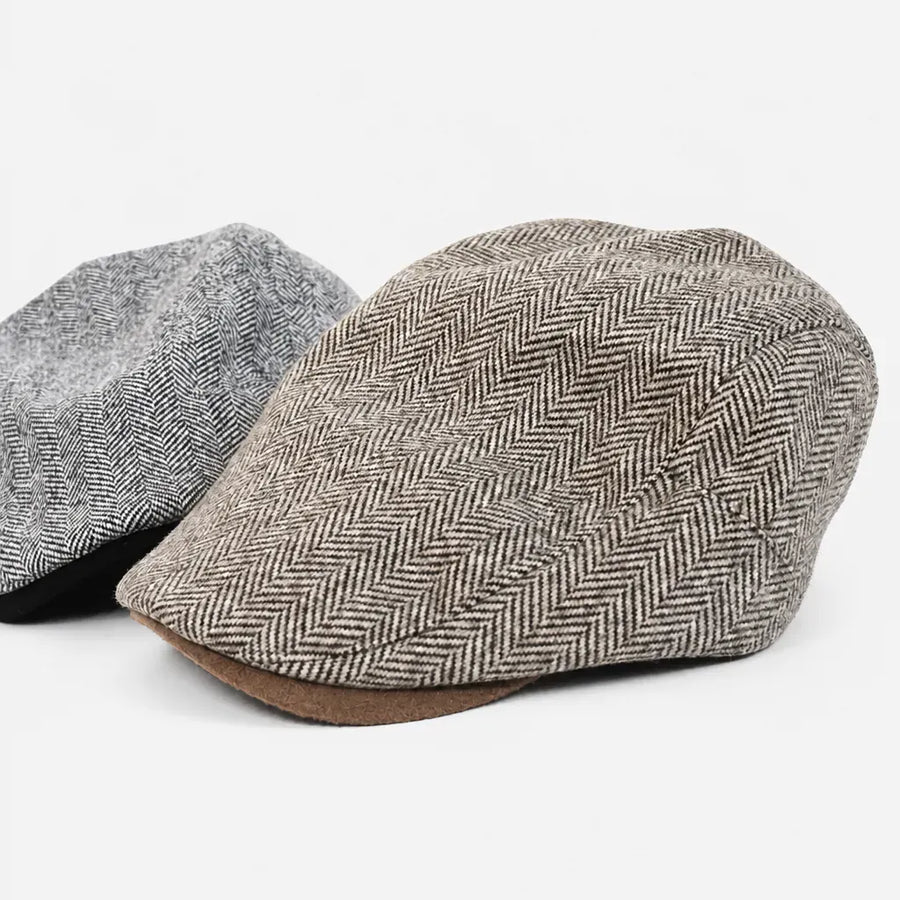 La boîte à chapeaux Casquette Gavroche Homme - Chevrons Vintage et Rayures Ajustable