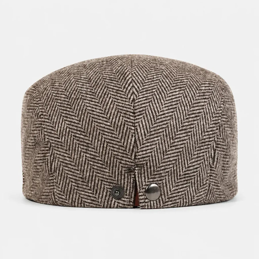 La boîte à chapeaux Casquette Gavroche Homme - Chevrons Vintage et Rayures Ajustable