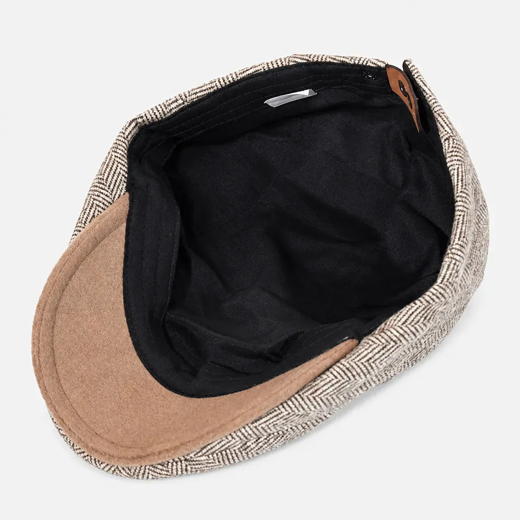 La boîte à chapeaux Casquette Gavroche Homme - Chevrons Vintage et Rayures Ajustable